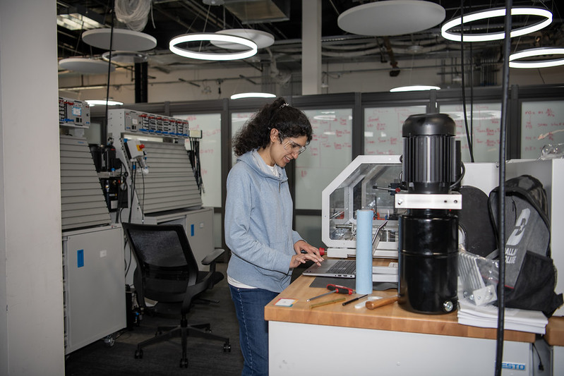 Student working in state of the art learning facility